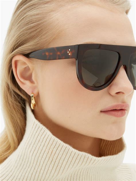 celine cat eye sunglasses tortoise|celine flat top sunglasses tortoise.